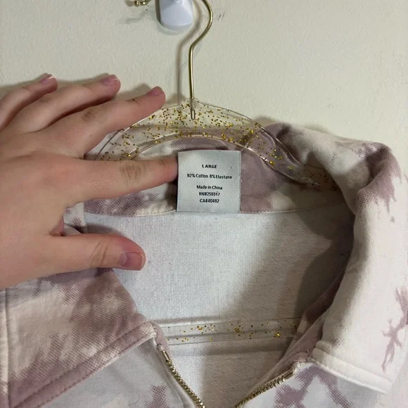 Varley Romero Sweatshirt in Taupe Tie Dye Size Large Cotton - Picture 9 of 12